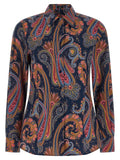 Etro Blue Cotton Blouse