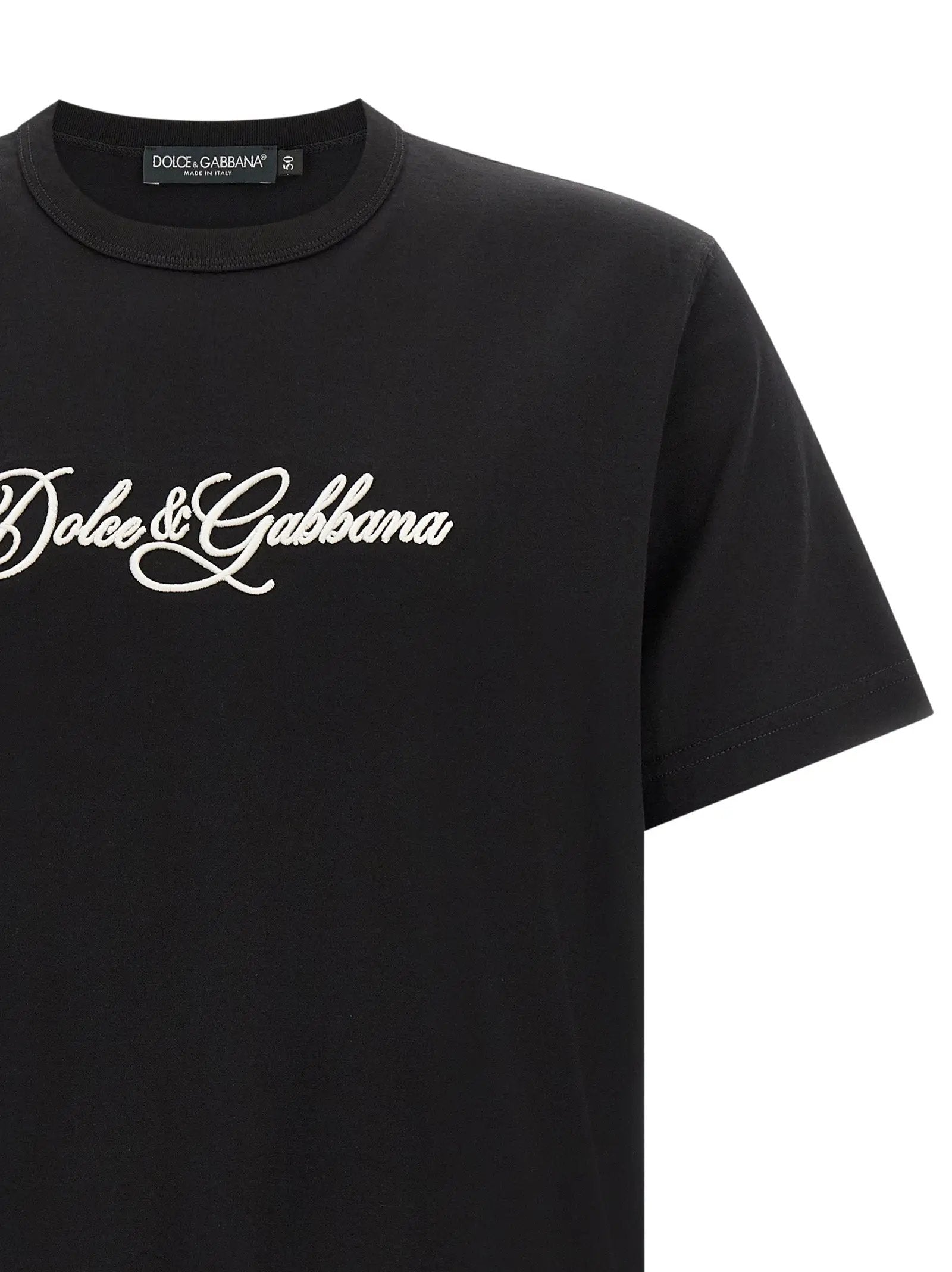 Dolce & Gabbana Dolce & Gabbana Black Cotton T-Shirt