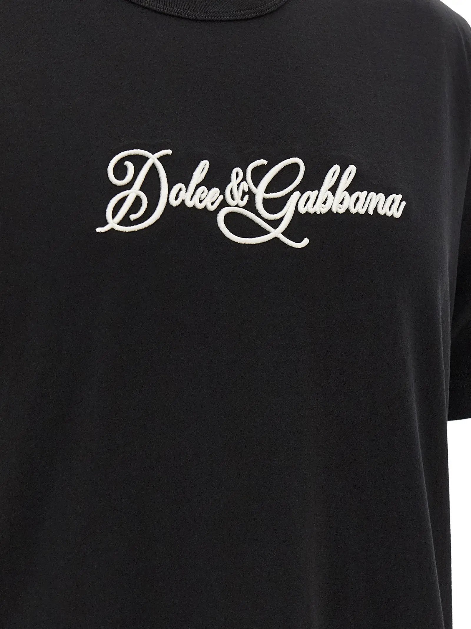 Dolce & Gabbana Dolce & Gabbana Black Cotton T-Shirt