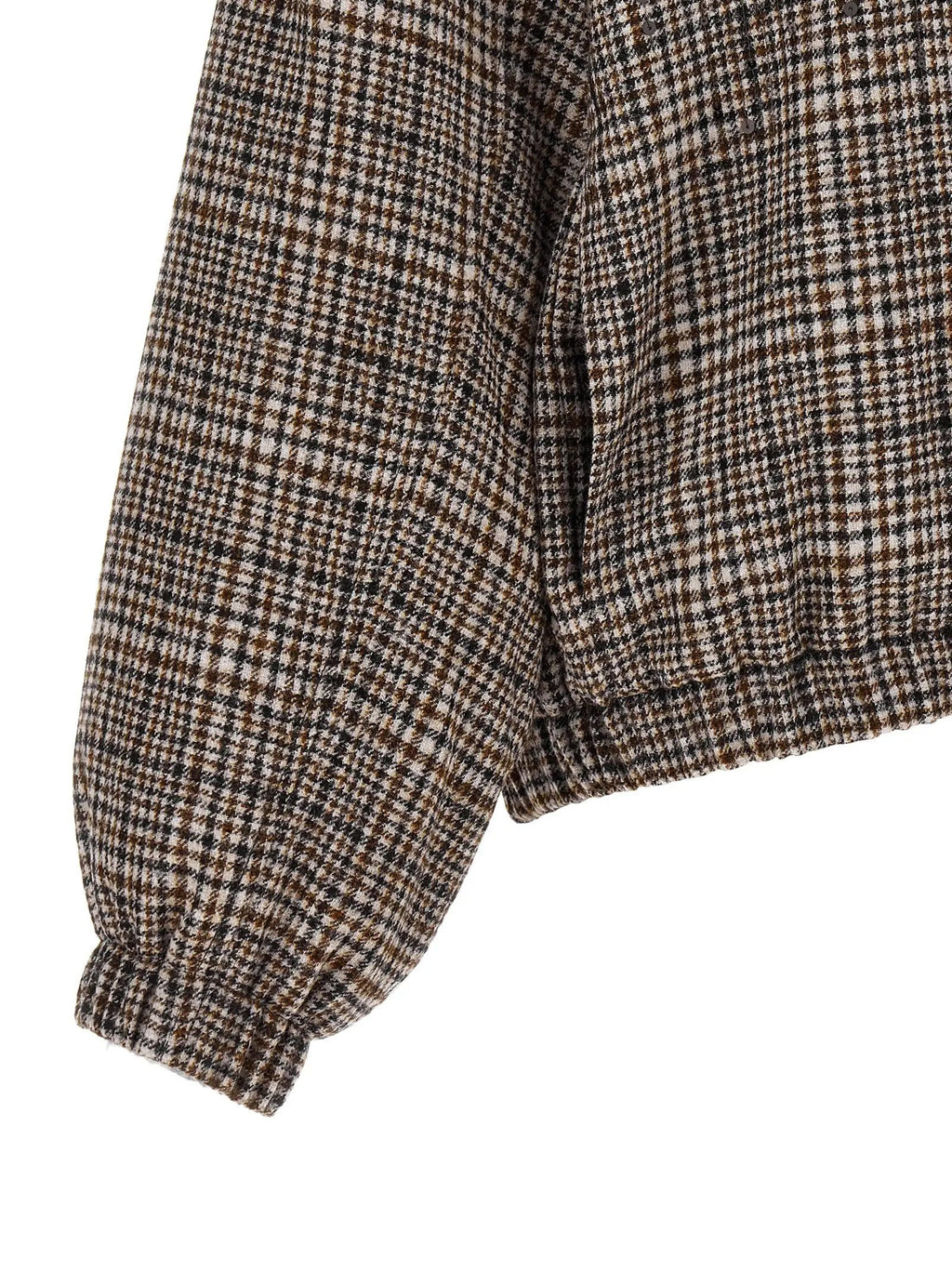 Blouson aviateur Brunello Cucinelli marron en alpaga et cuir
