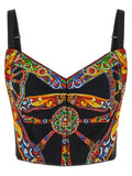 Débardeurs en soie multicolores Dolce & Gabbana