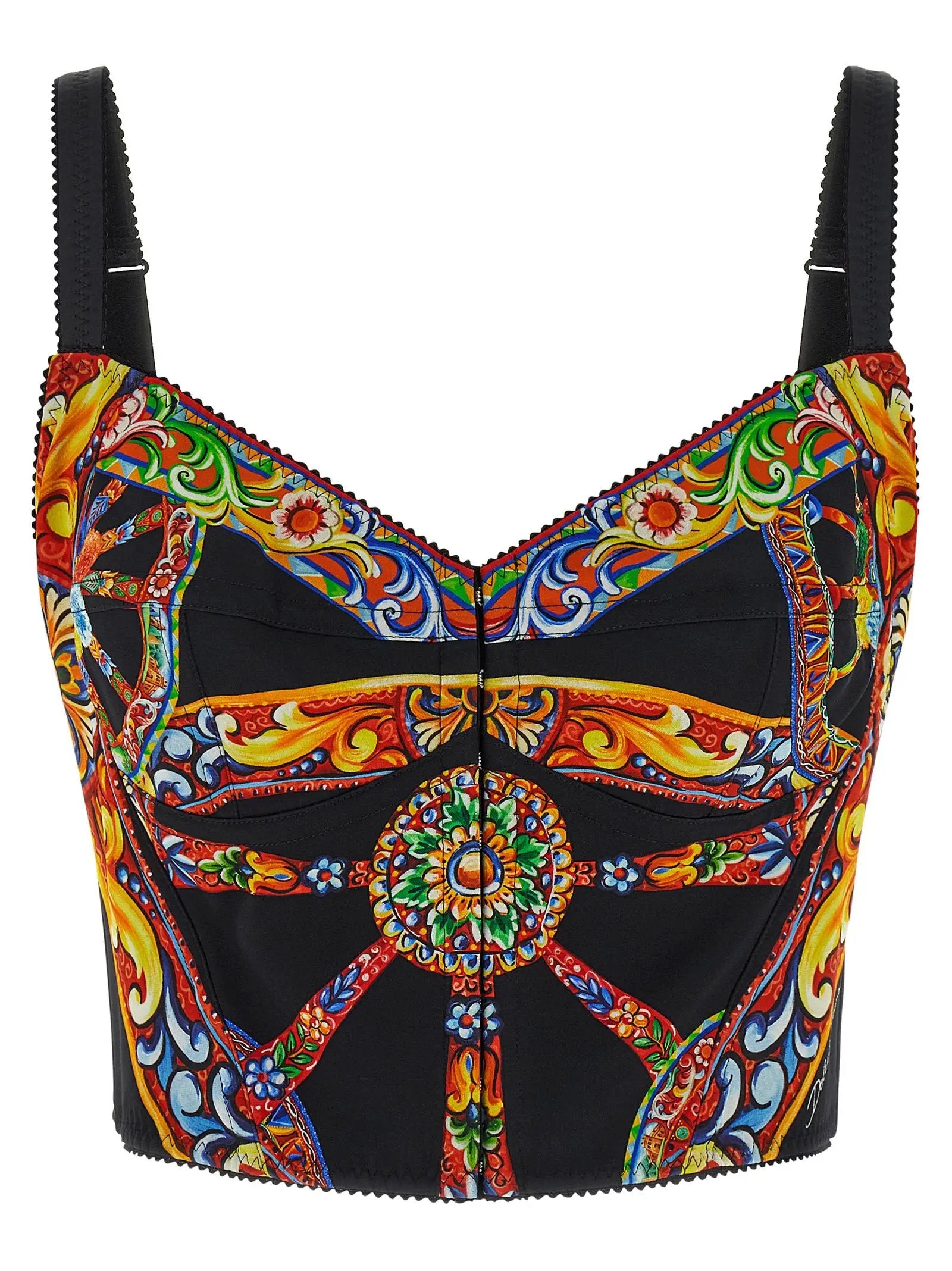 Débardeurs en soie multicolores Dolce & Gabbana