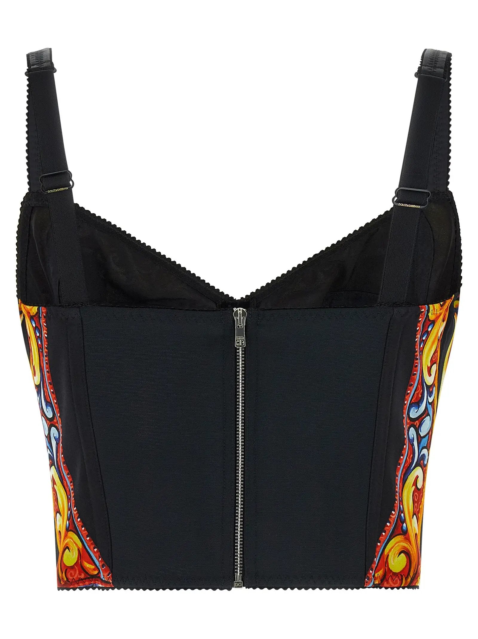 Débardeurs en soie multicolores Dolce & Gabbana