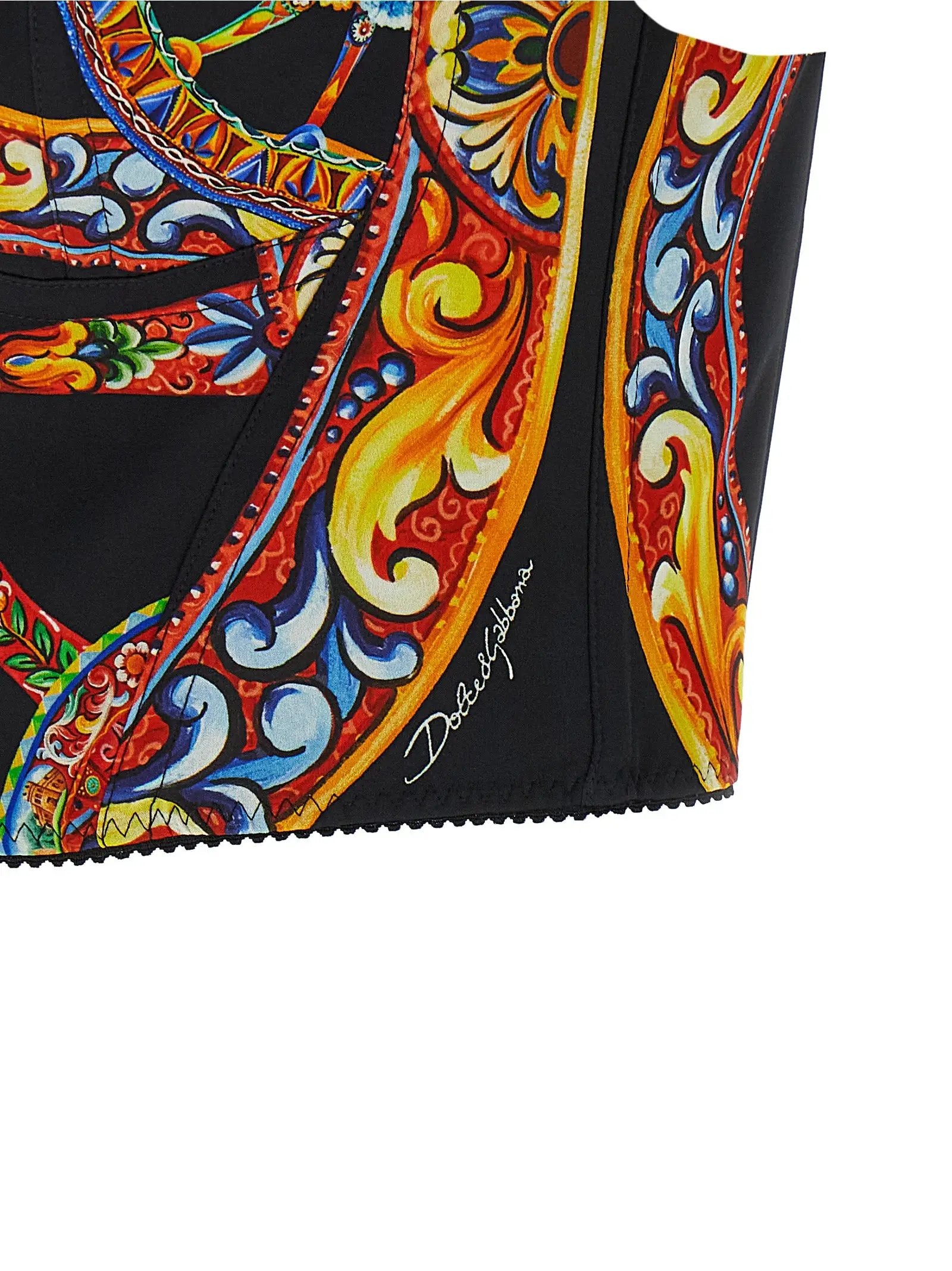 Débardeurs en soie multicolores Dolce & Gabbana