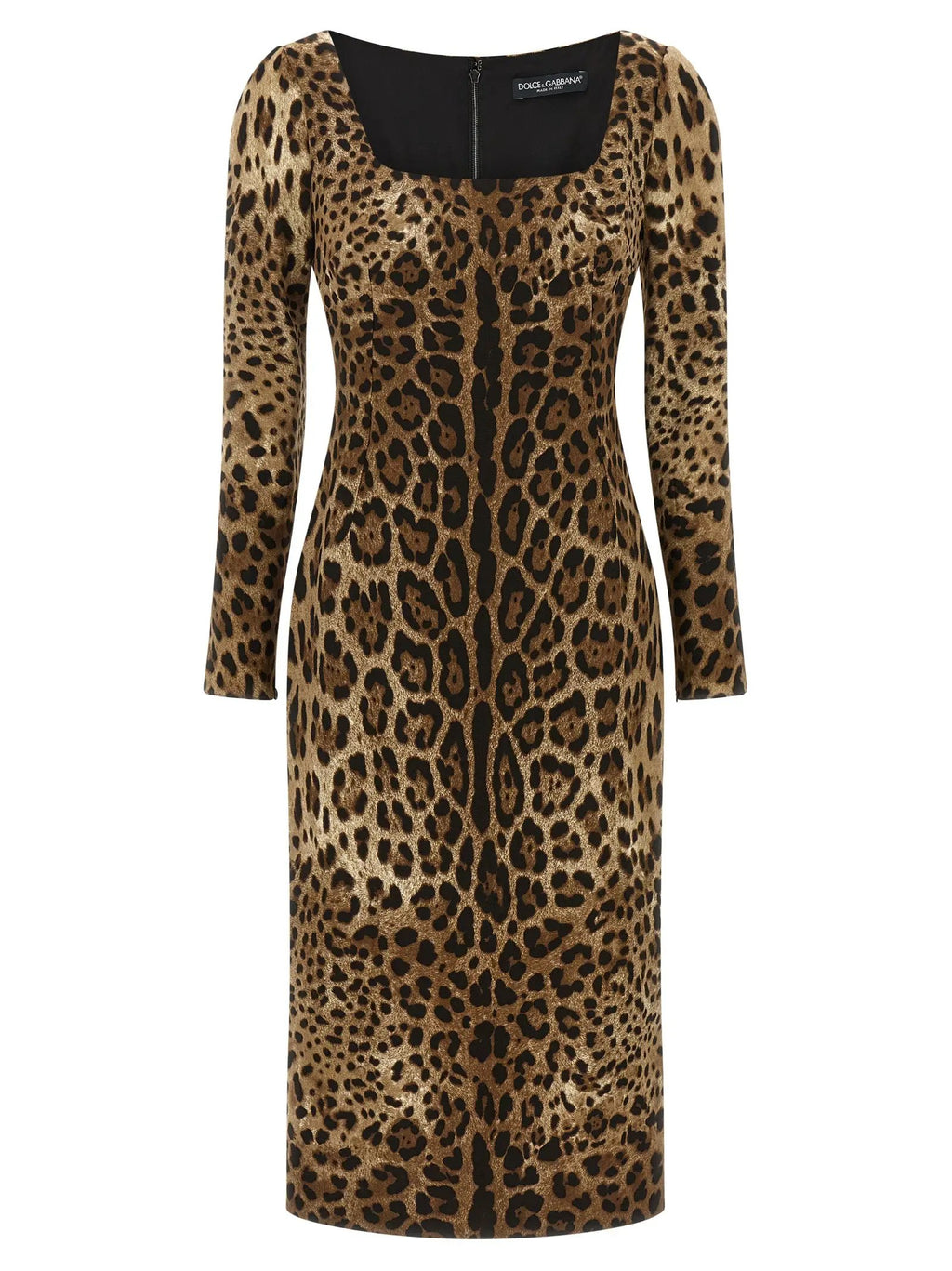 Dolce & Gabbana Brown Viscose Midi Dress