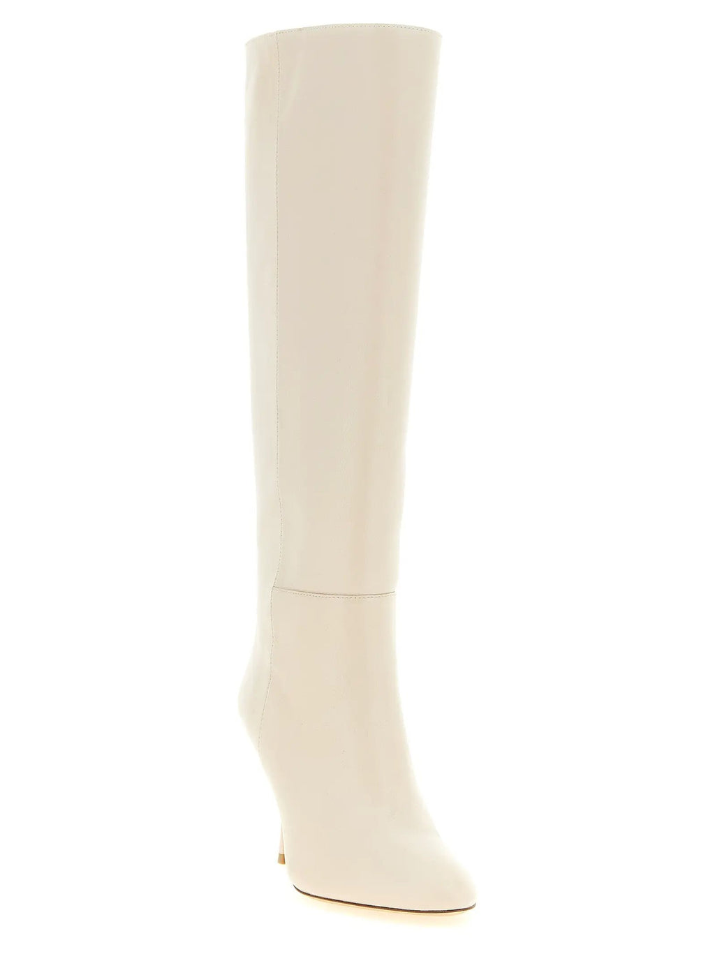 Stuart Weitzman White Lamb Leather Over The Knee
