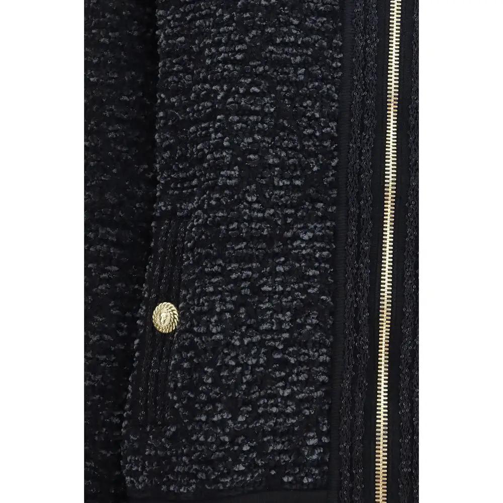 Bomber Balmain Noir en Viscose