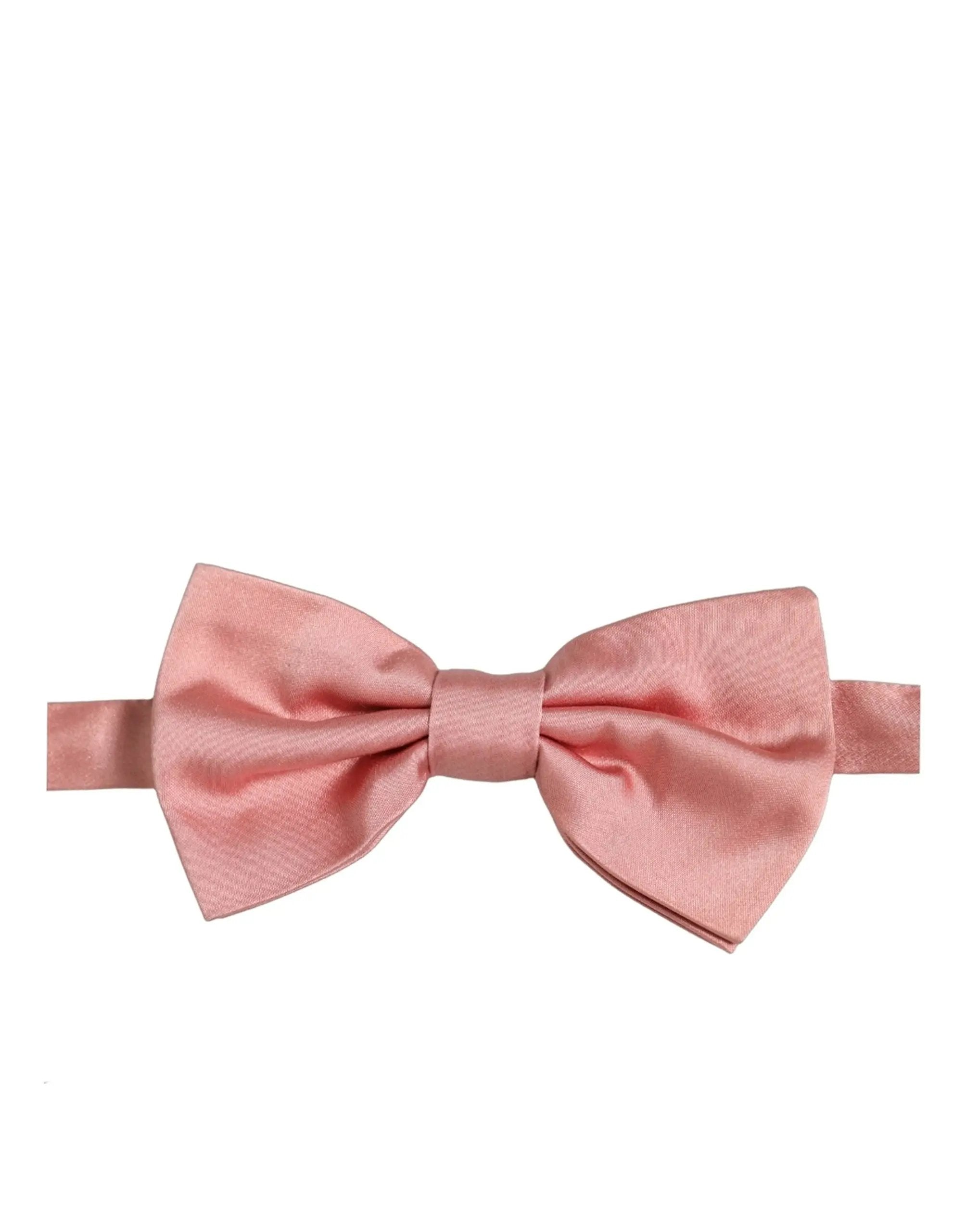 Nœud papillon papillon réglable Dolce & Gabbana pour homme, rose clair, 100 % soie