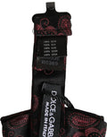 Nœud papillon ajustable en soie à motif cachemire bordeaux Dolce & Gabbana