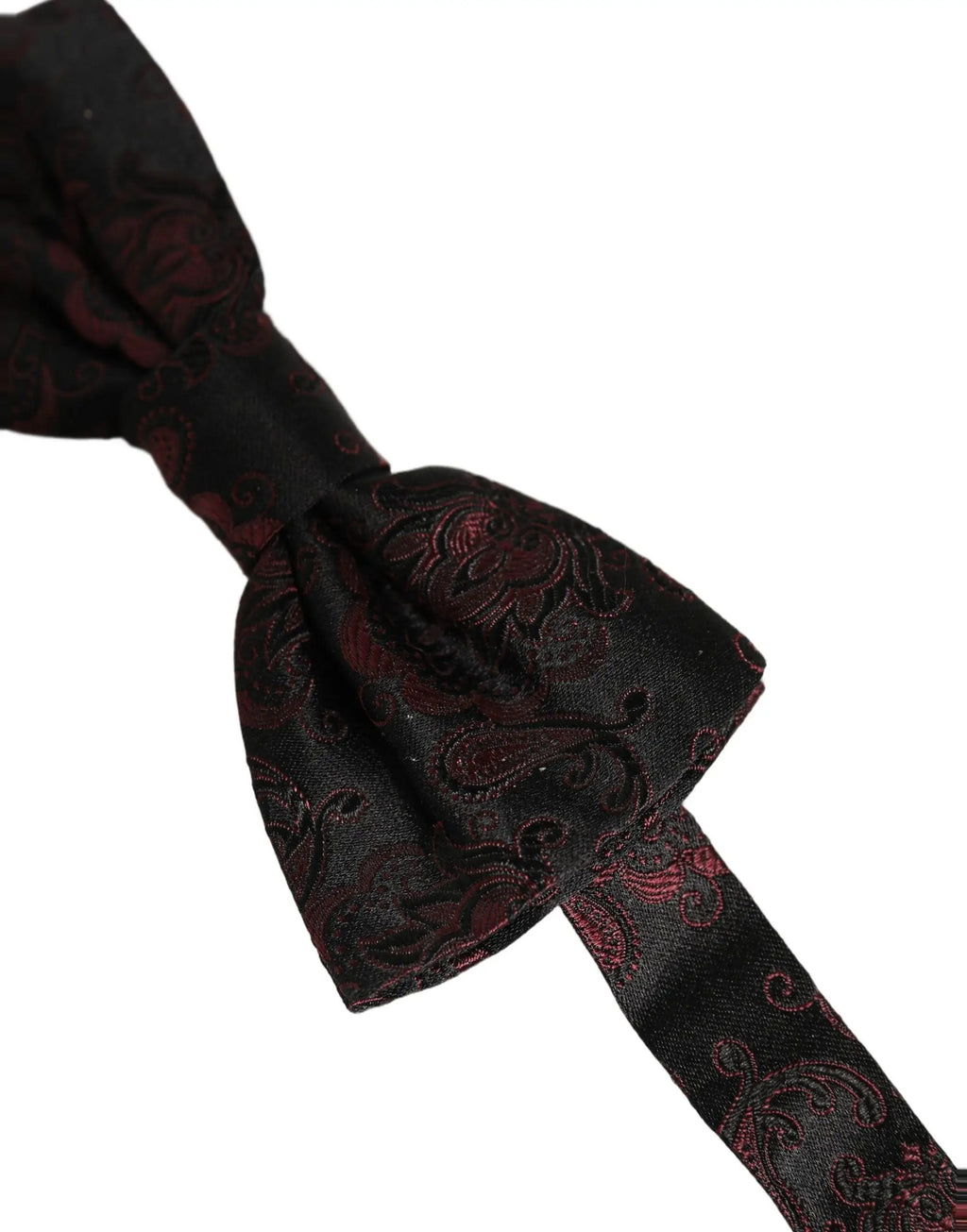 Nœud papillon ajustable en soie à motif cachemire bordeaux Dolce & Gabbana