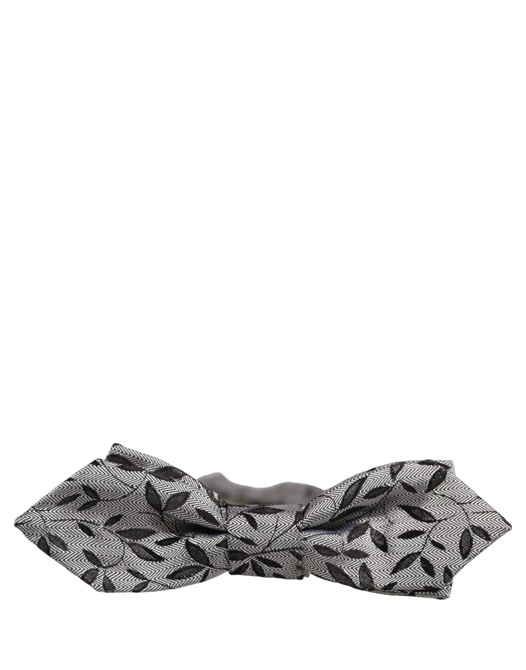 Nœud papillon Dolce & Gabbana en soie grise abstraite, ajustable