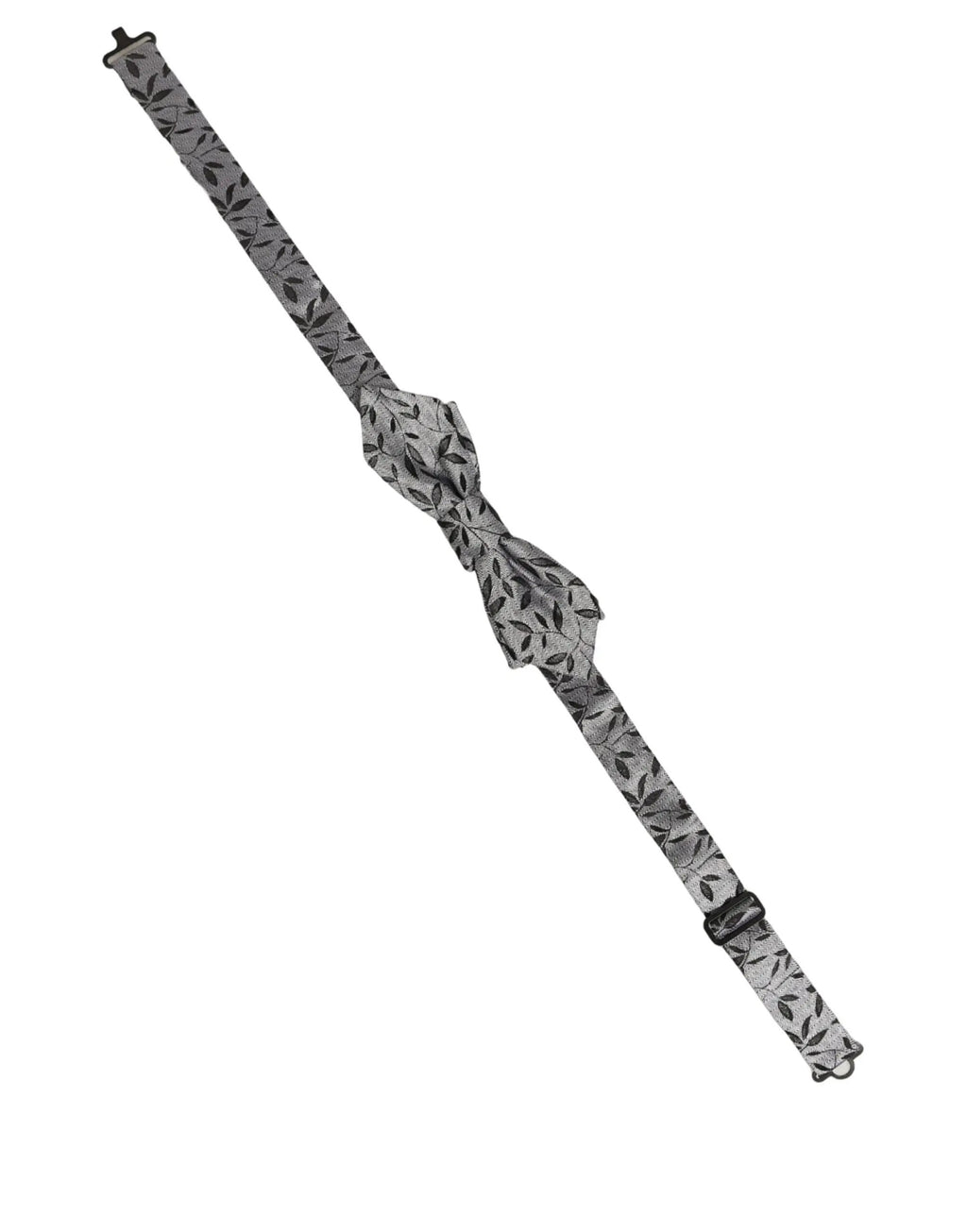 Nœud papillon Dolce & Gabbana en soie grise abstraite, ajustable