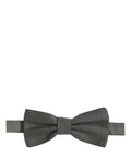Nœud papillon papillon réglable Dolce & Gabbana pour homme, en soie grise à motifs