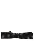 Nœud papillon Dolce &amp; Gabbana à pois noirs et blancs, ajustable.
