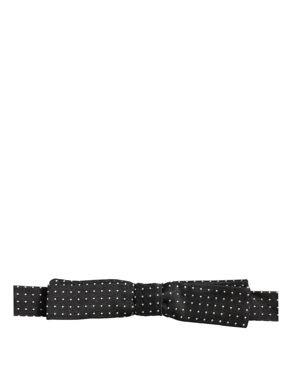 Nœud papillon Dolce &amp; Gabbana à pois noirs et blancs, ajustable.