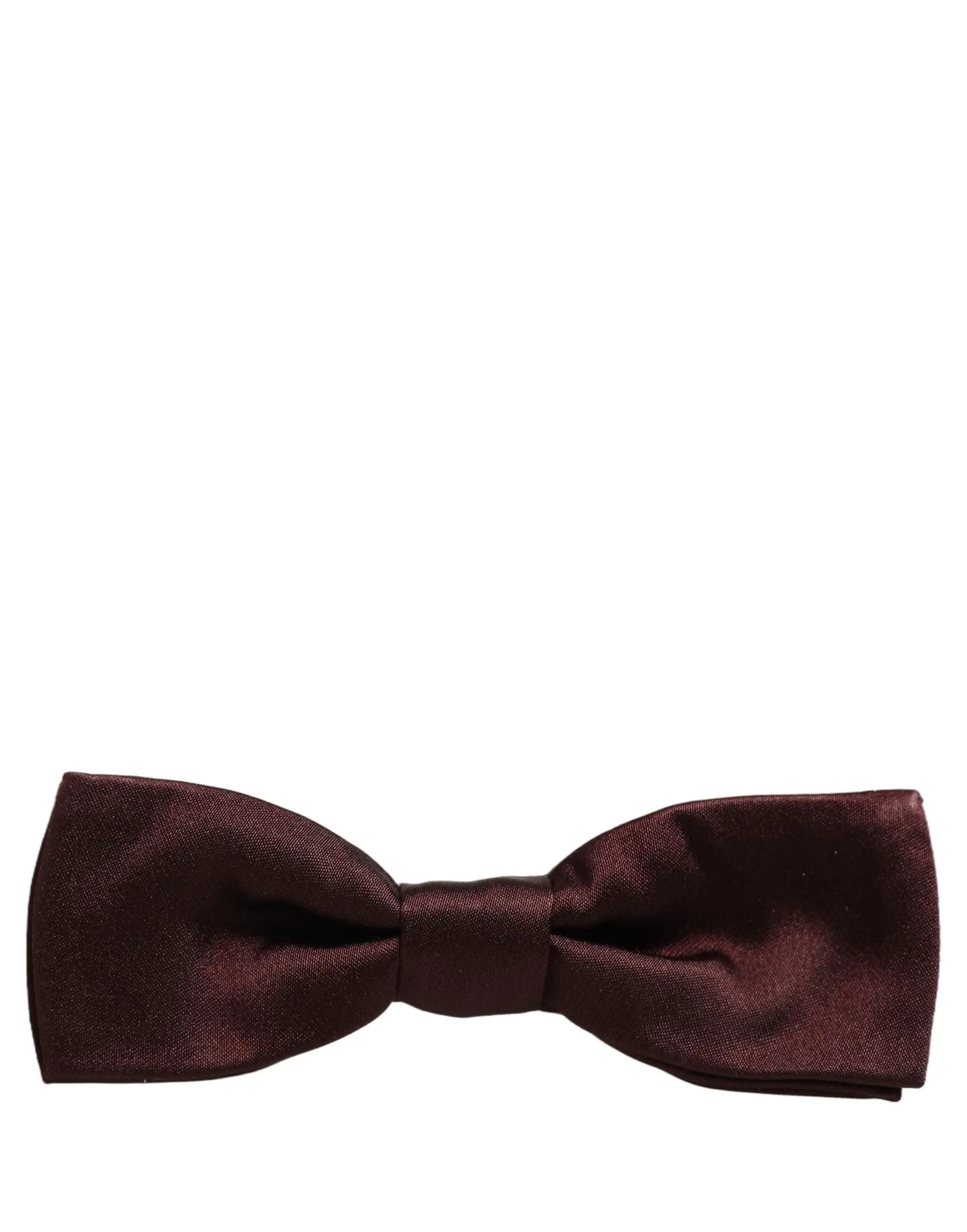 Nœud papillon réglable en soie marron Dolce & Gabbana pour homme
