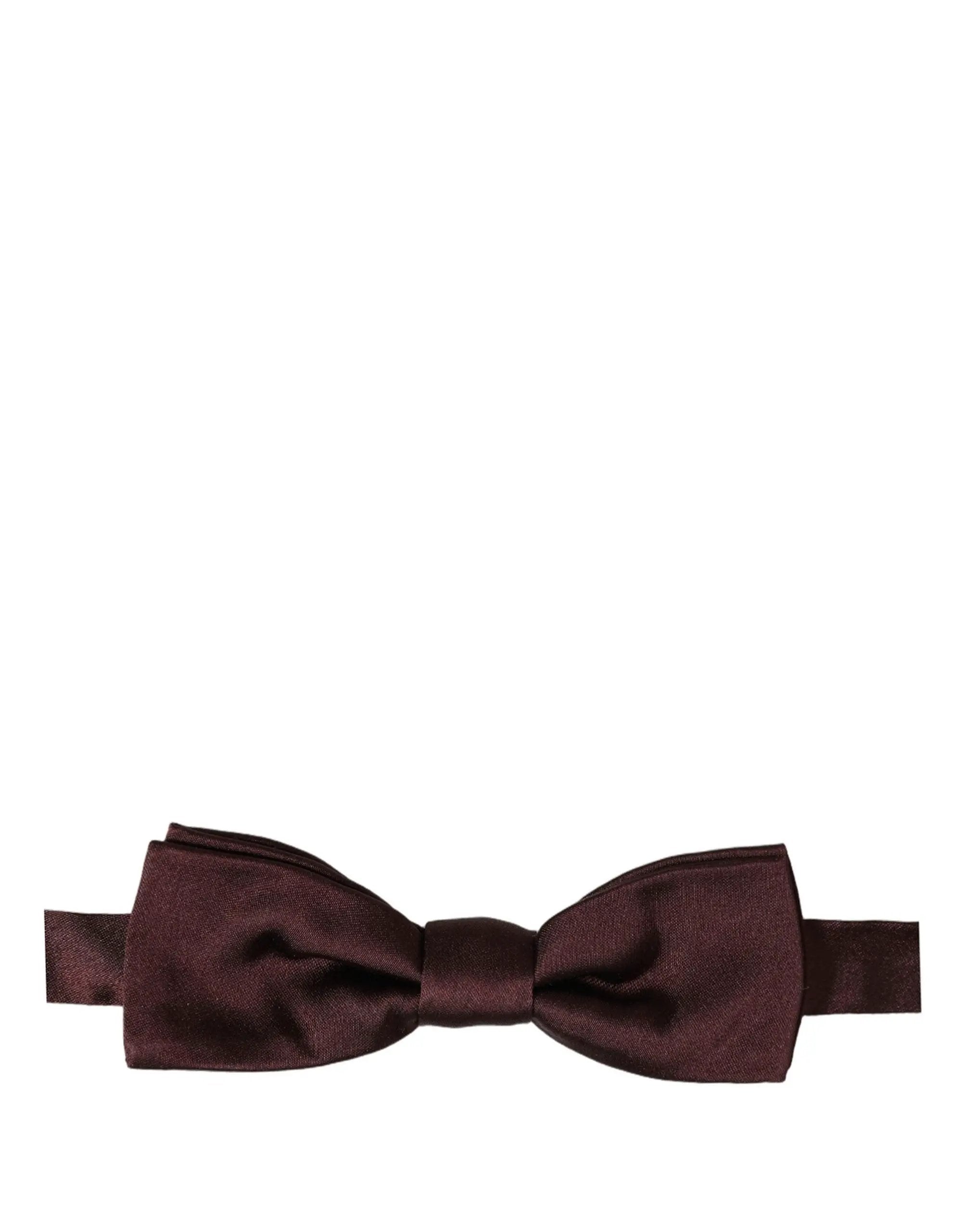 Nœud papillon réglable en soie marron Dolce & Gabbana pour homme
