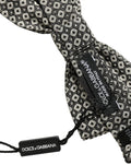 Nœud papillon à motifs, réglable, en soie grise Dolce & Gabbana pour homme