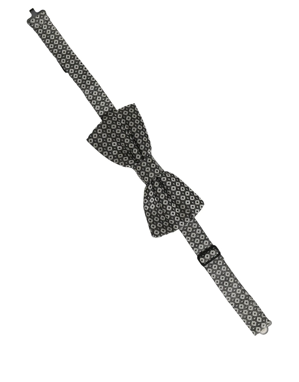 Nœud papillon à motifs, réglable, en soie grise Dolce & Gabbana pour homme