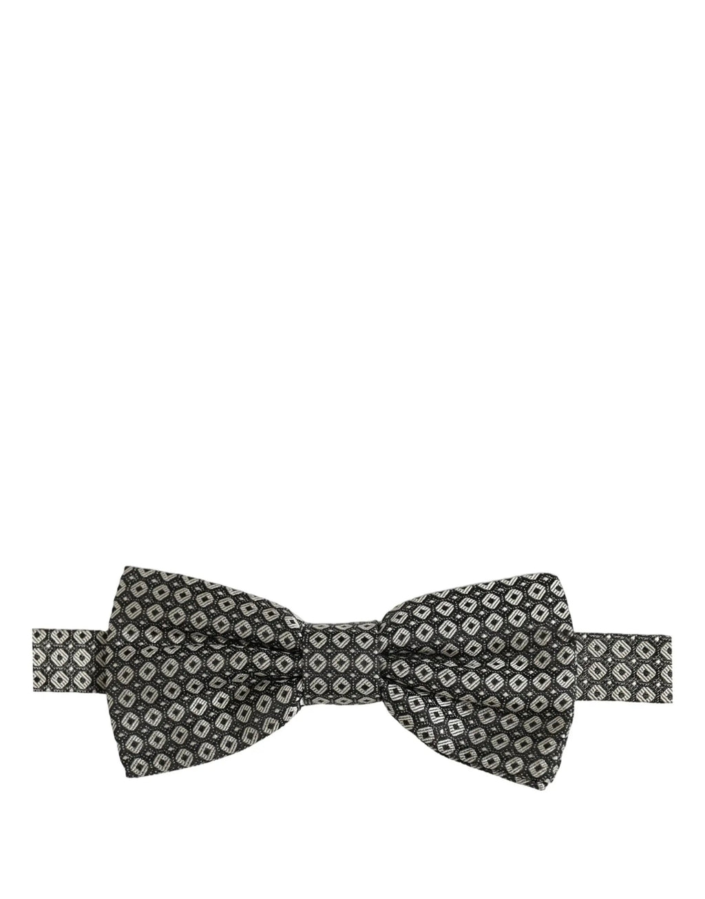 Nœud papillon à motifs, réglable, en soie grise Dolce & Gabbana pour homme