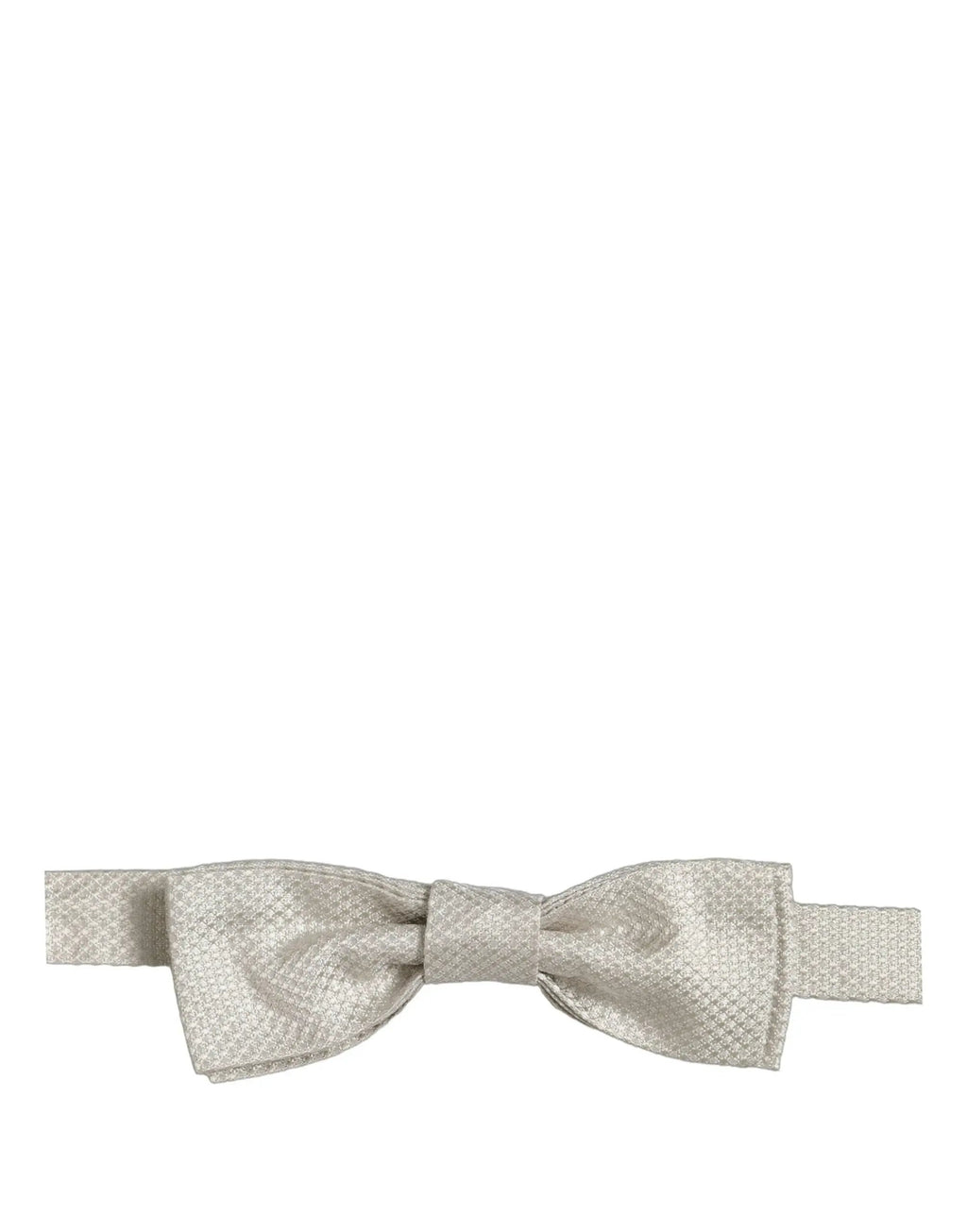 Dolce & Gabbana Men White 100% Silk Adjustable Neck Papillon Bow Tie