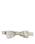 Dolce & Gabbana Men White 100% Silk Adjustable Neck Papillon Bow Tie