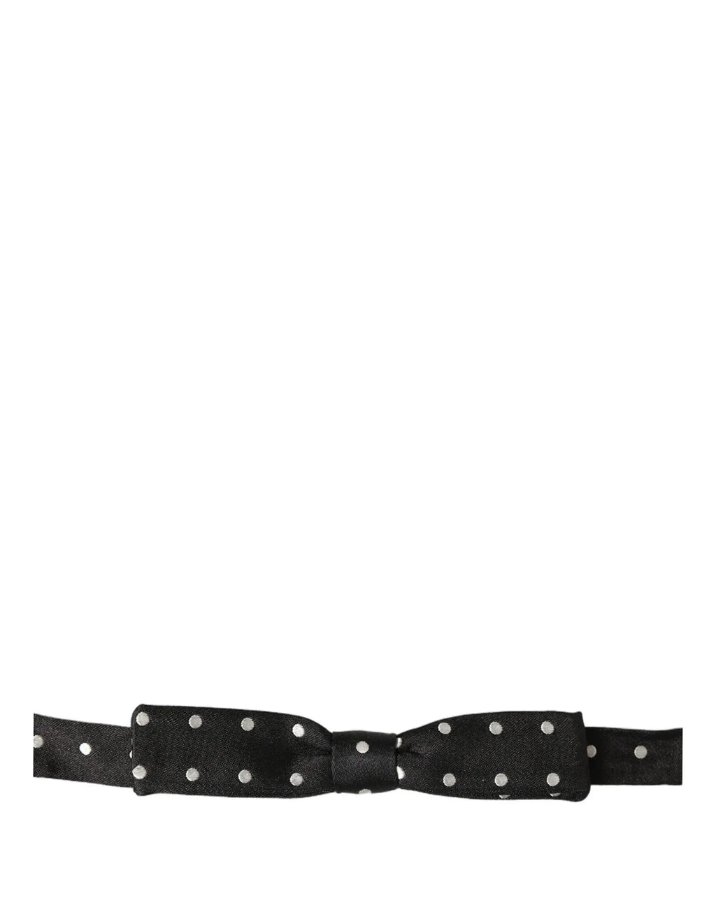Nœud papillon Dolce &amp; Gabbana à pois noirs et blancs, ajustable.