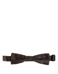 Dolce & Gabbana Men Brown 100% Silk Adjustable Neck Papillon Bow Tie