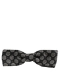Dolce & Gabbana Papillon ajustable en soie à motif géométrique noir et blanc