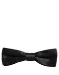 Dolce & Gabbana Men Black Floral Silk Adjustable Neck Papillon Bow Tie