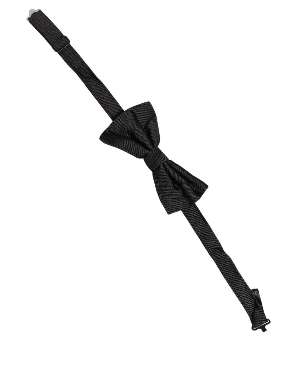 Dolce & Gabbana Men Black 100% Silk Adjustable Neck Papillon Bow Tie