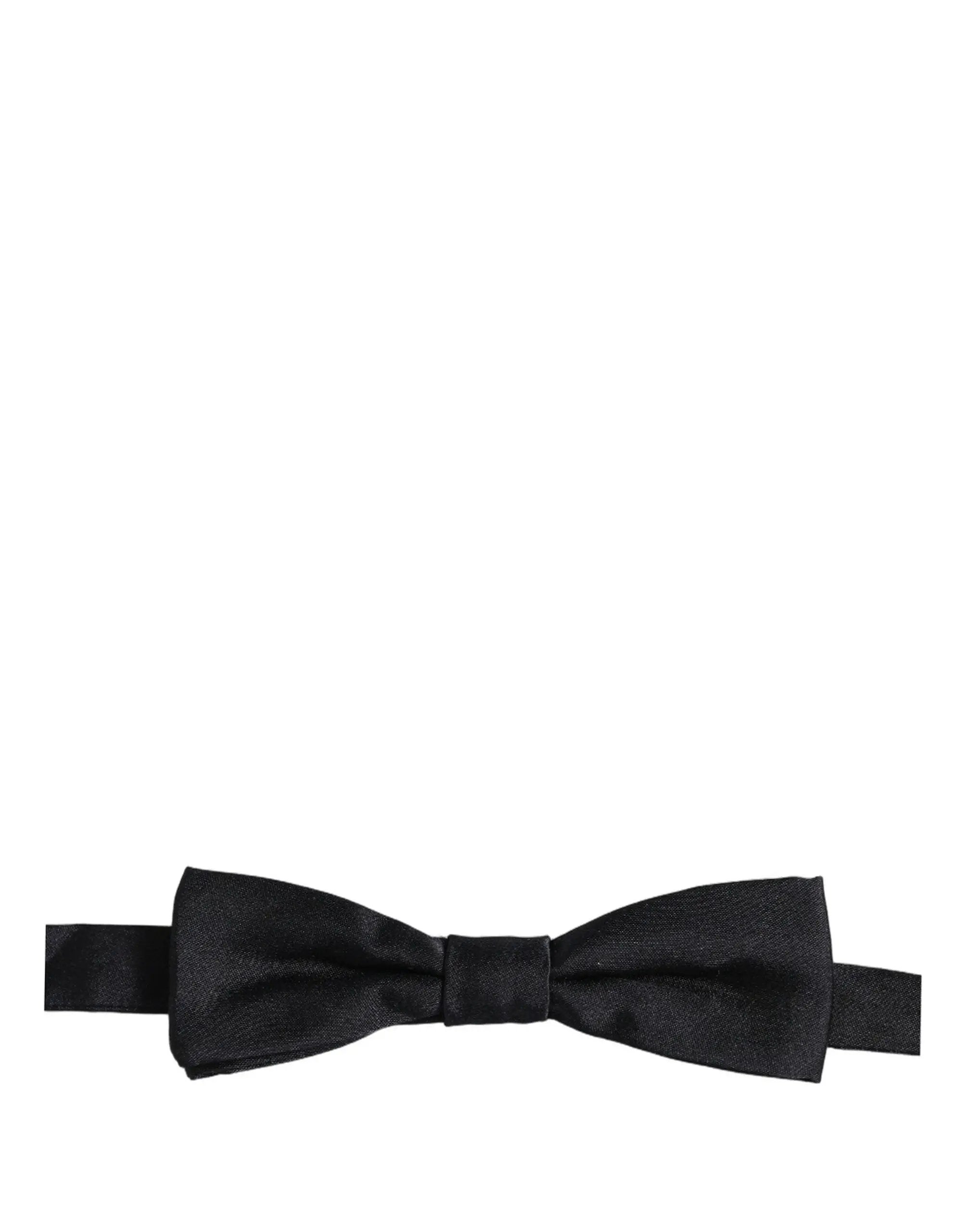 Nœud papillon ajustable Dolce & Gabbana pour homme en 100 % soie noire