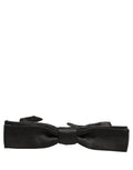 Dolce & Gabbana Men Black 100% Silk Adjustable Neck Papillon Bow Tie