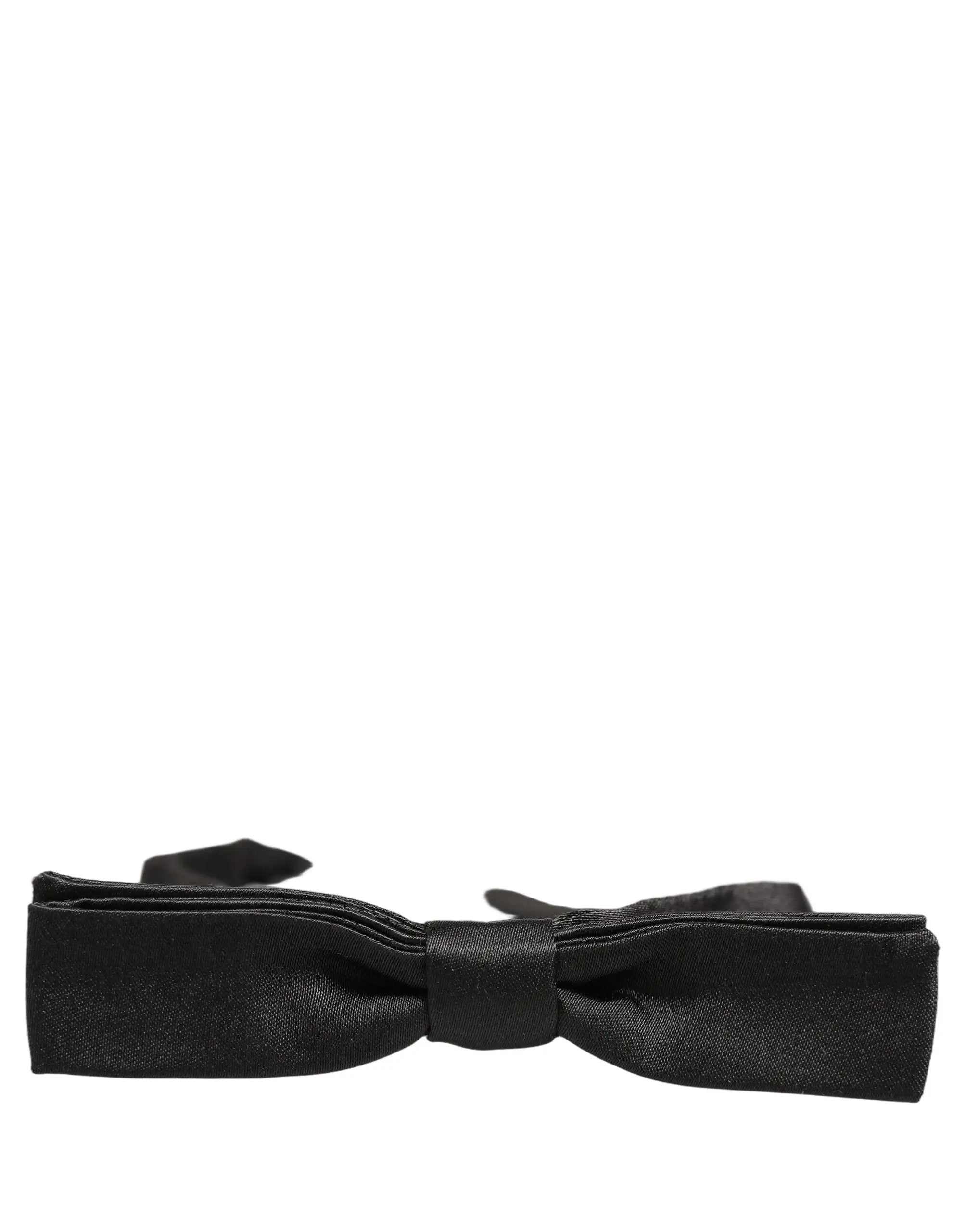 Dolce & Gabbana Homme Noir 100% Soie Nœud Papillon Réglable