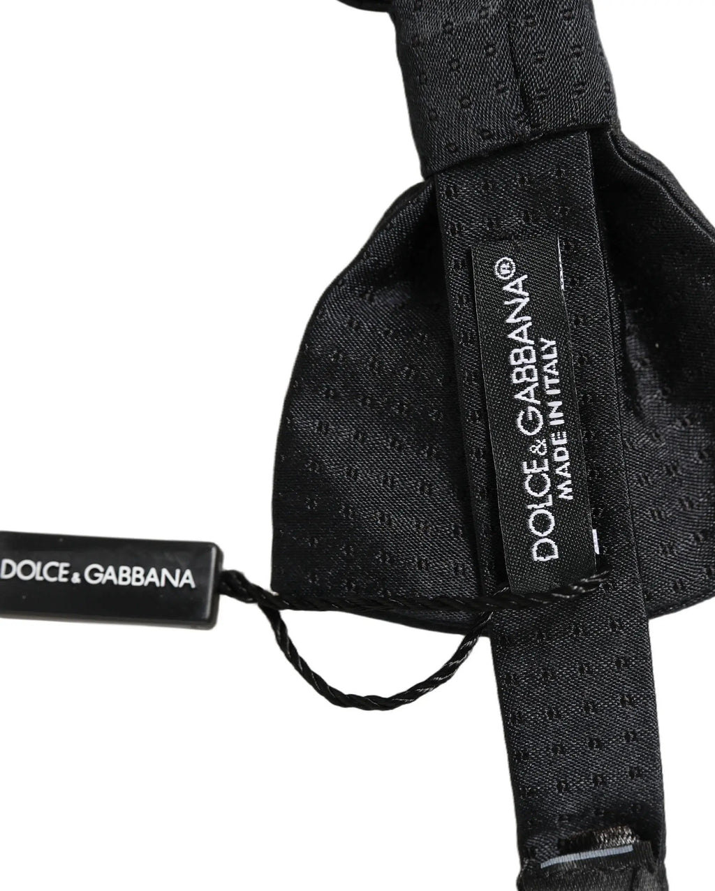 Dolce & Gabbana Men Black 100% Silk Adjustable Neck Papillon Bow Tie