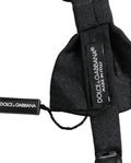 Dolce & Gabbana Men Black 100% Silk Adjustable Neck Papillon Bow Tie