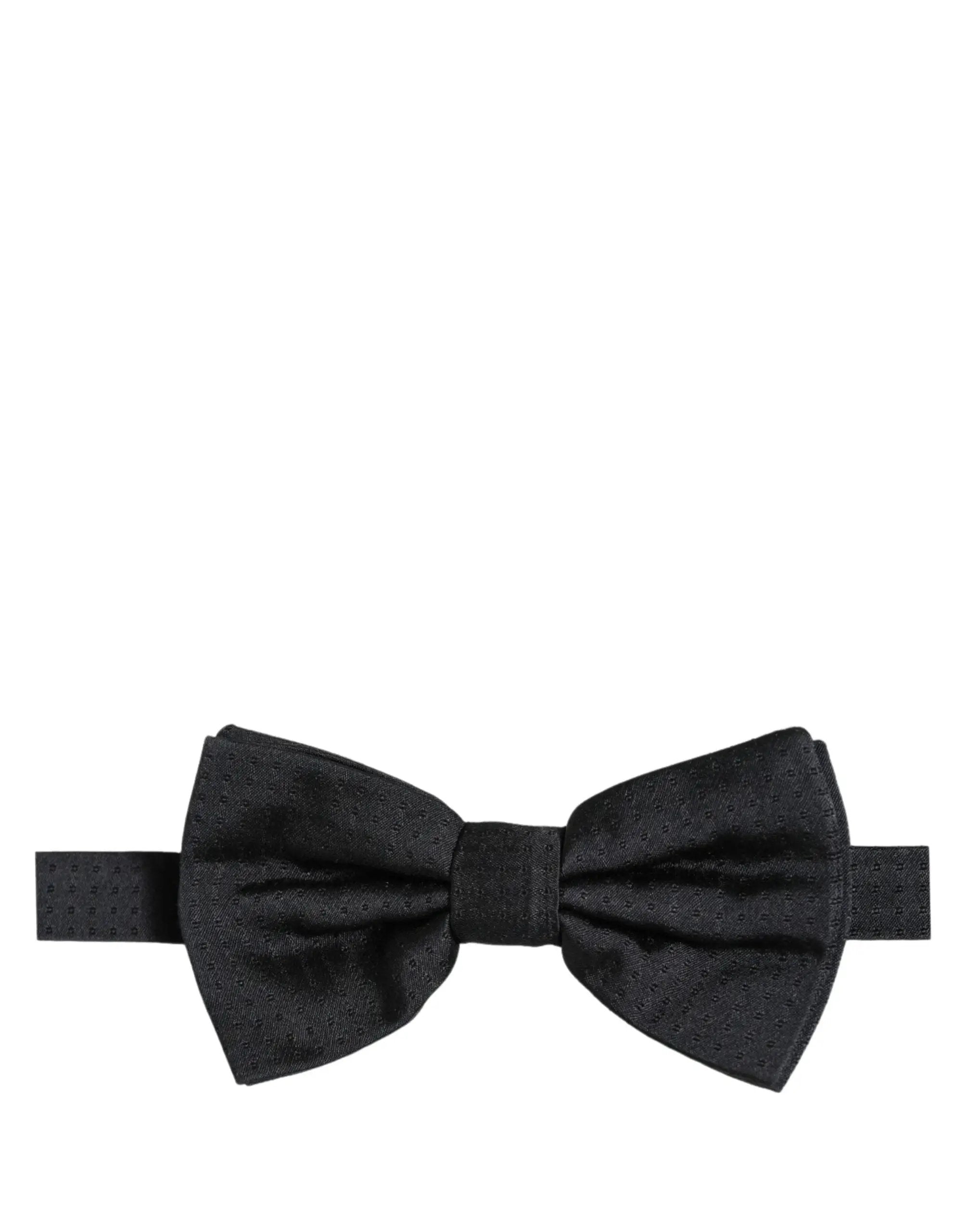 Dolce & Gabbana Homme Noir 100% Soie Nœud Papillon Réglable