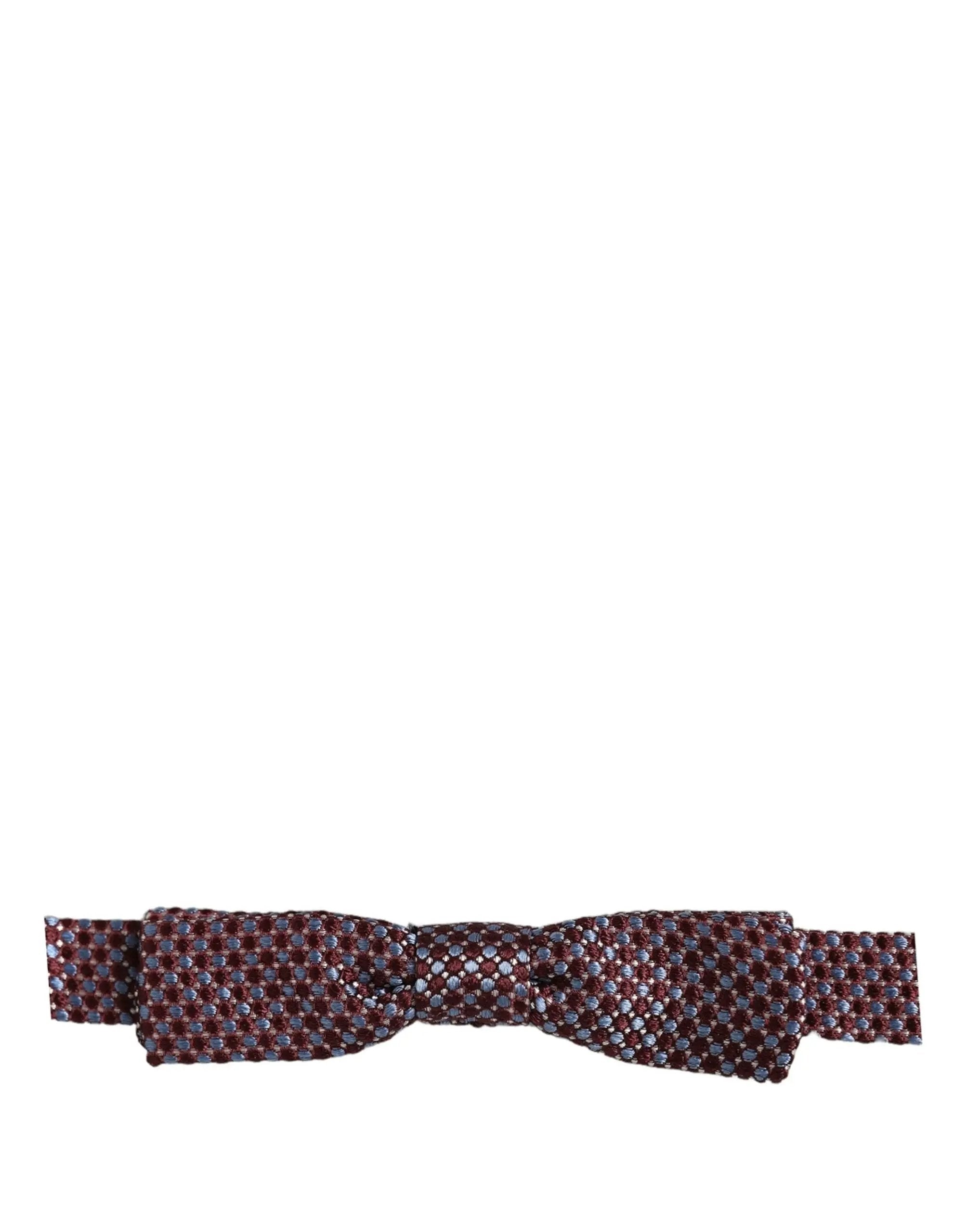 Nœud papillon ajustable Dolce & Gabbana bleu bordeaux tissé