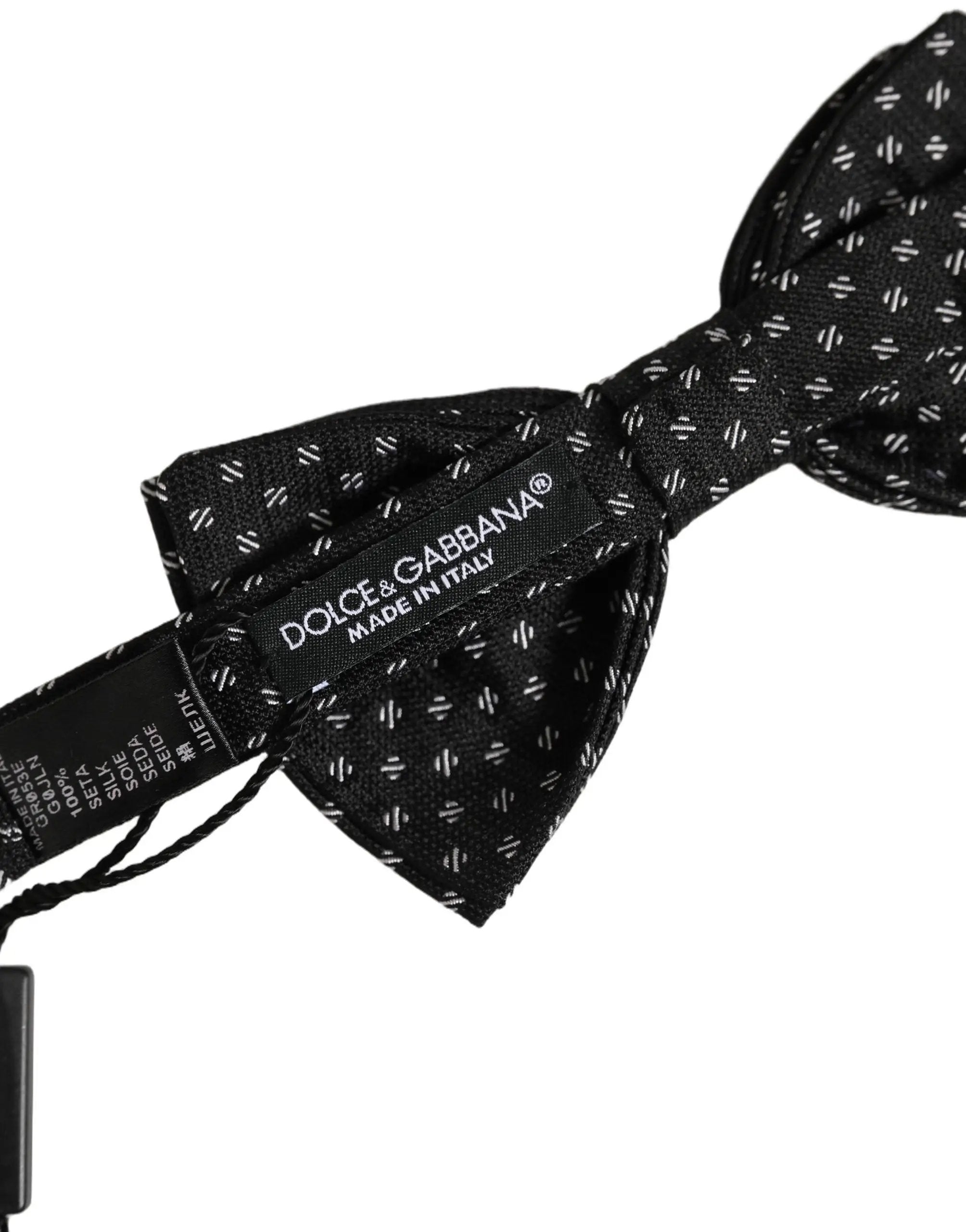 Nœud Papillon Réglable Dolce & Gabbana Homme Noir à Motifs