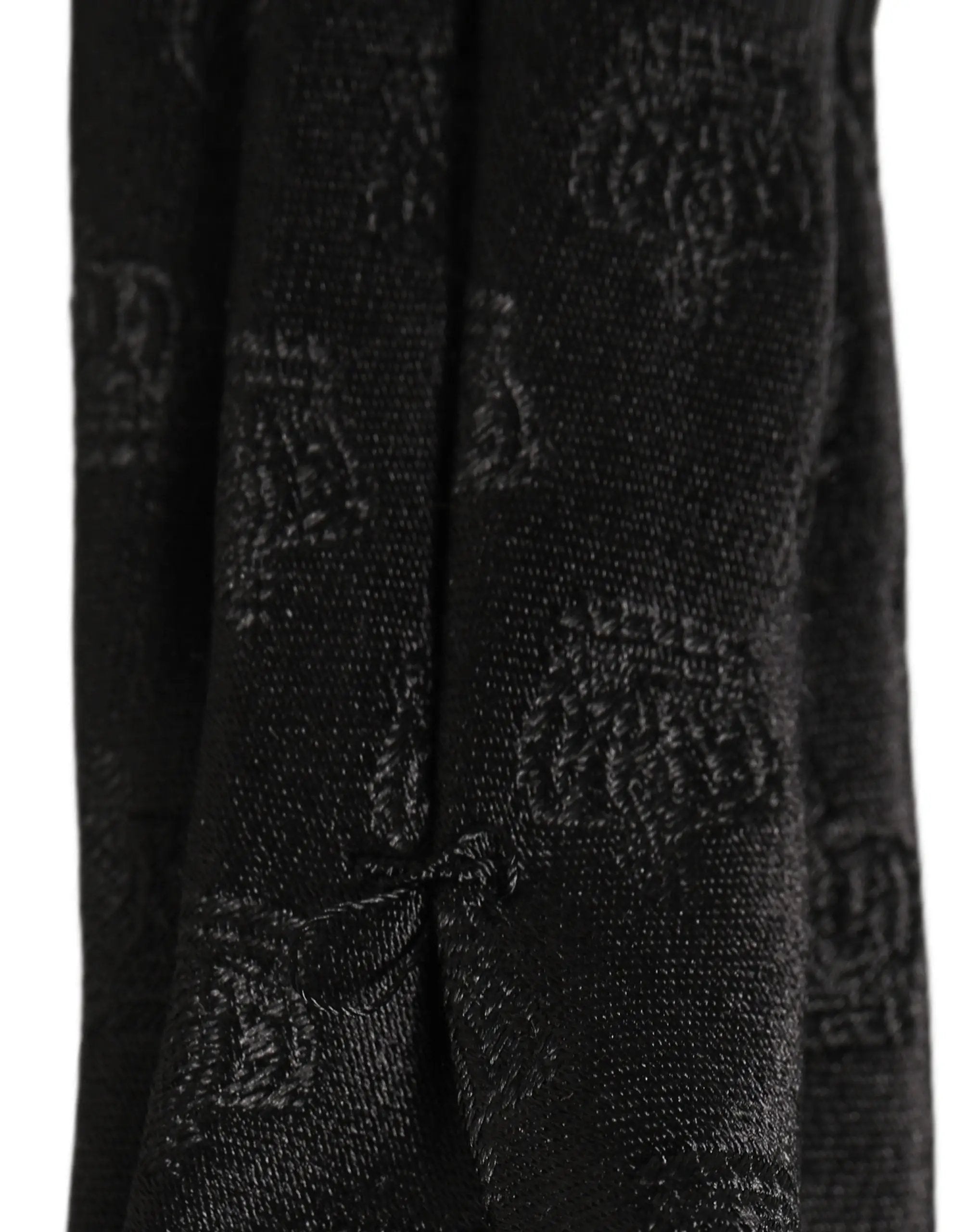 Cravate ajustable en soie noire imprimée couronne Dolce & Gabbana pour homme