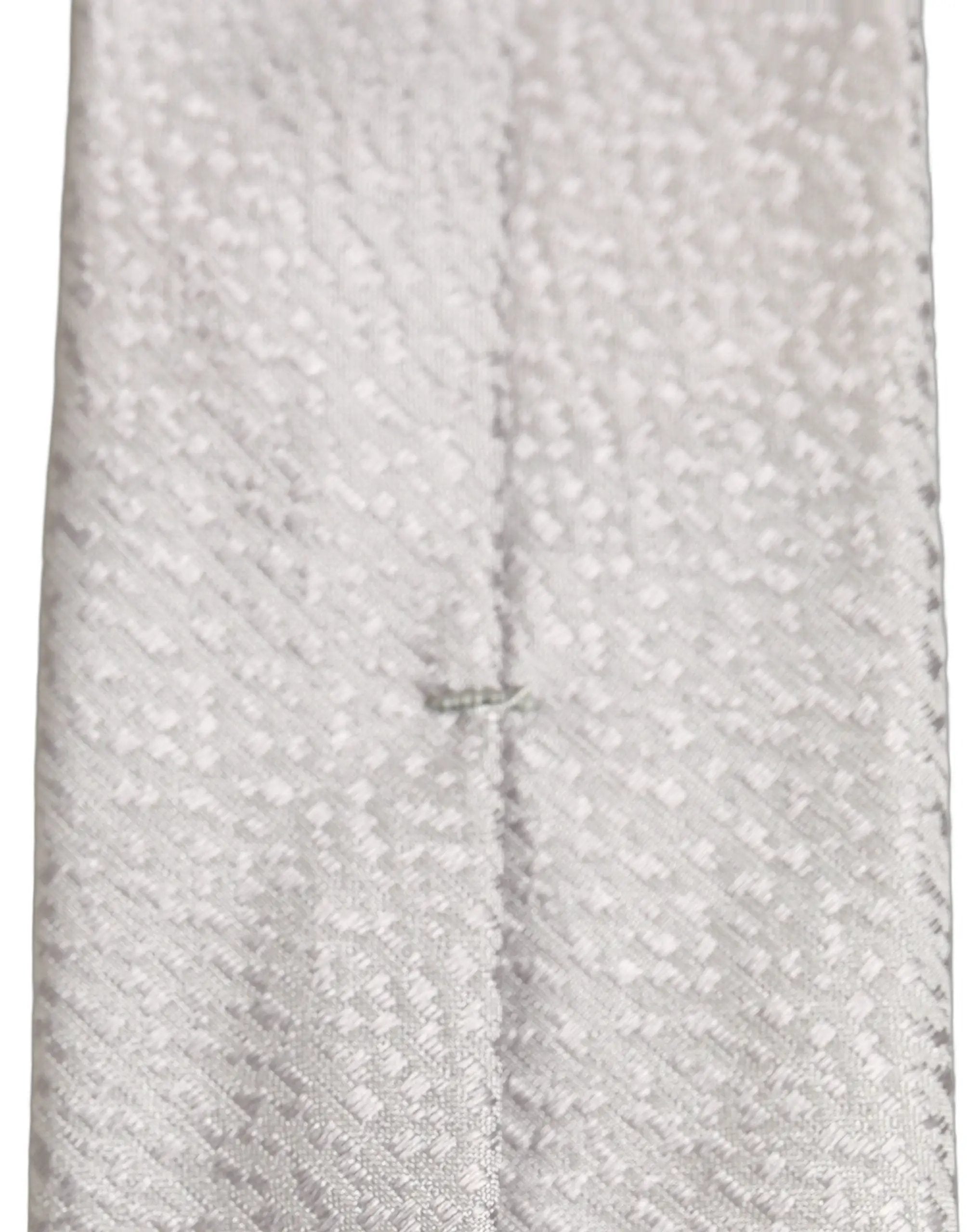 Dolce & Gabbana Men Gray 100% Silk Textured Adjustable Tied Necktie Tie