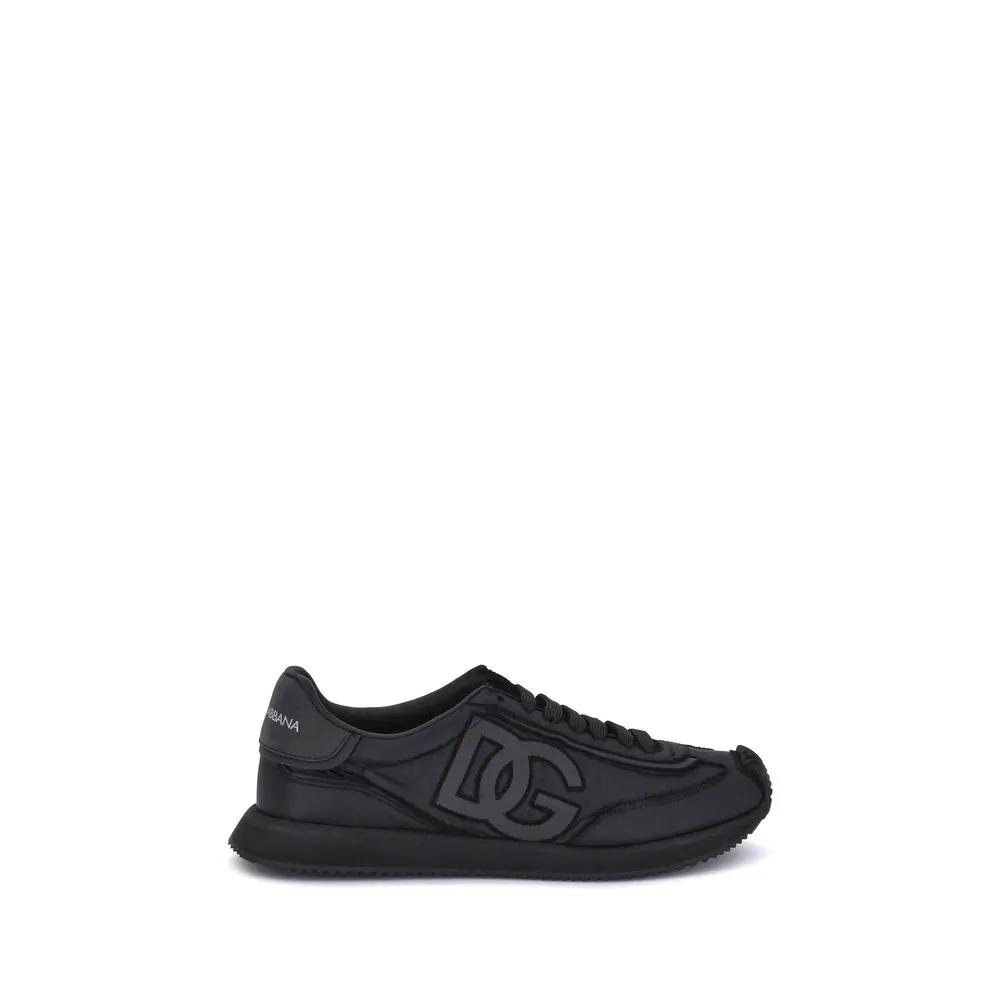 Dolce & Gabbana Black Fabric Athletic Sneakers