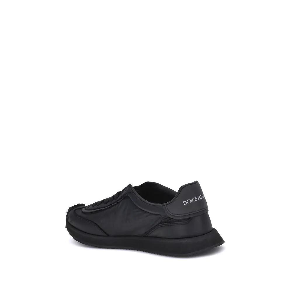 Dolce & Gabbana Black Fabric Athletic Sneakers