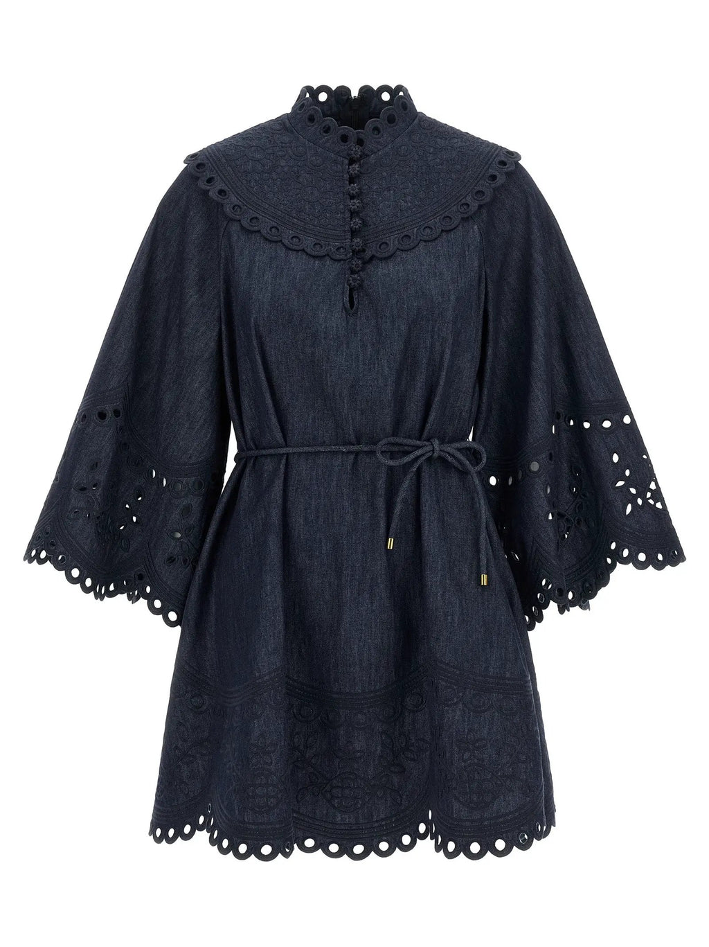Zimmermann Blue Cotton Short Dress