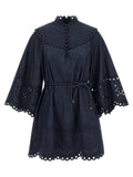 Zimmermann Blue Cotton Short Dress