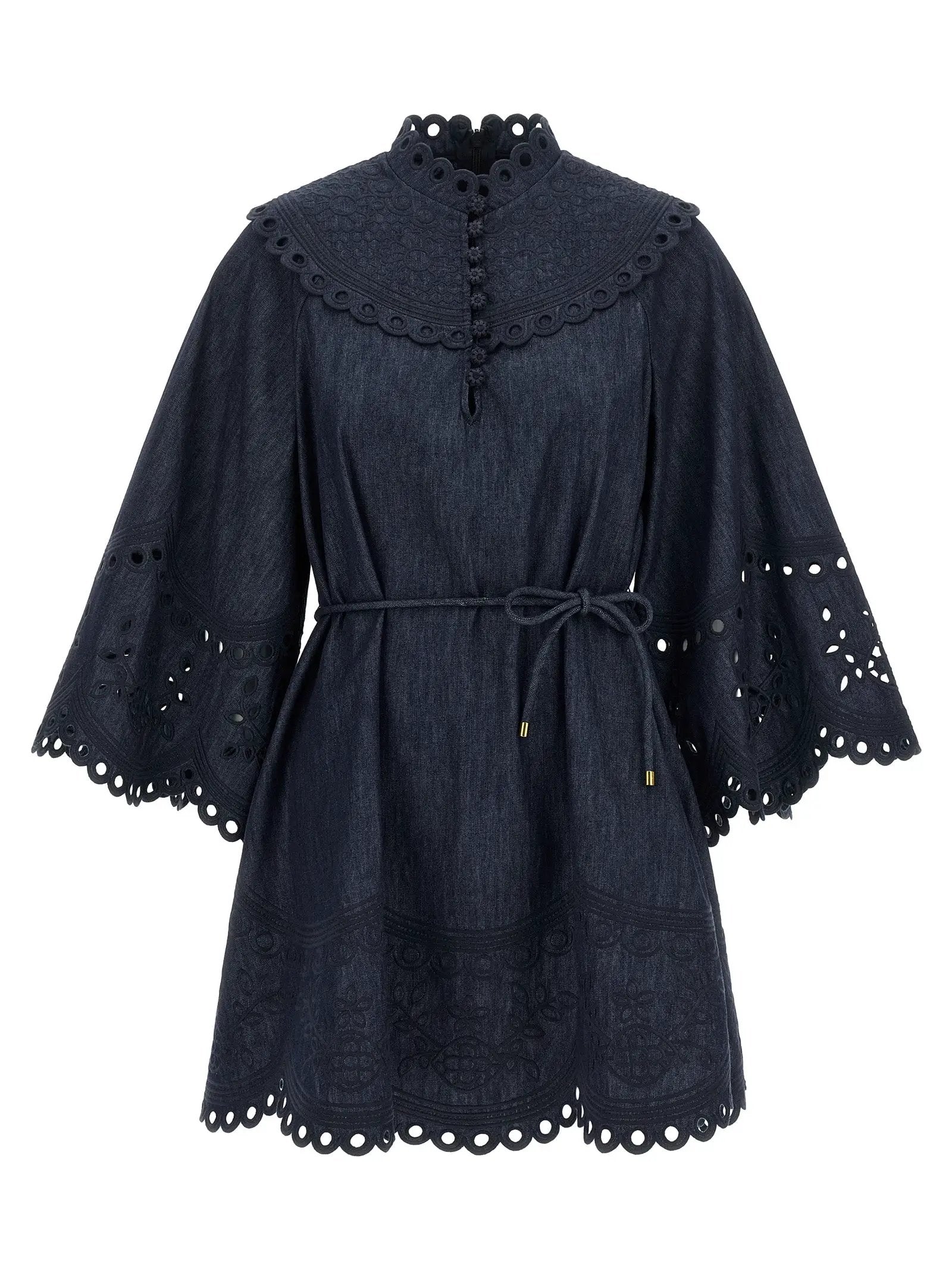 Zimmermann Blue Cotton Short Dress
