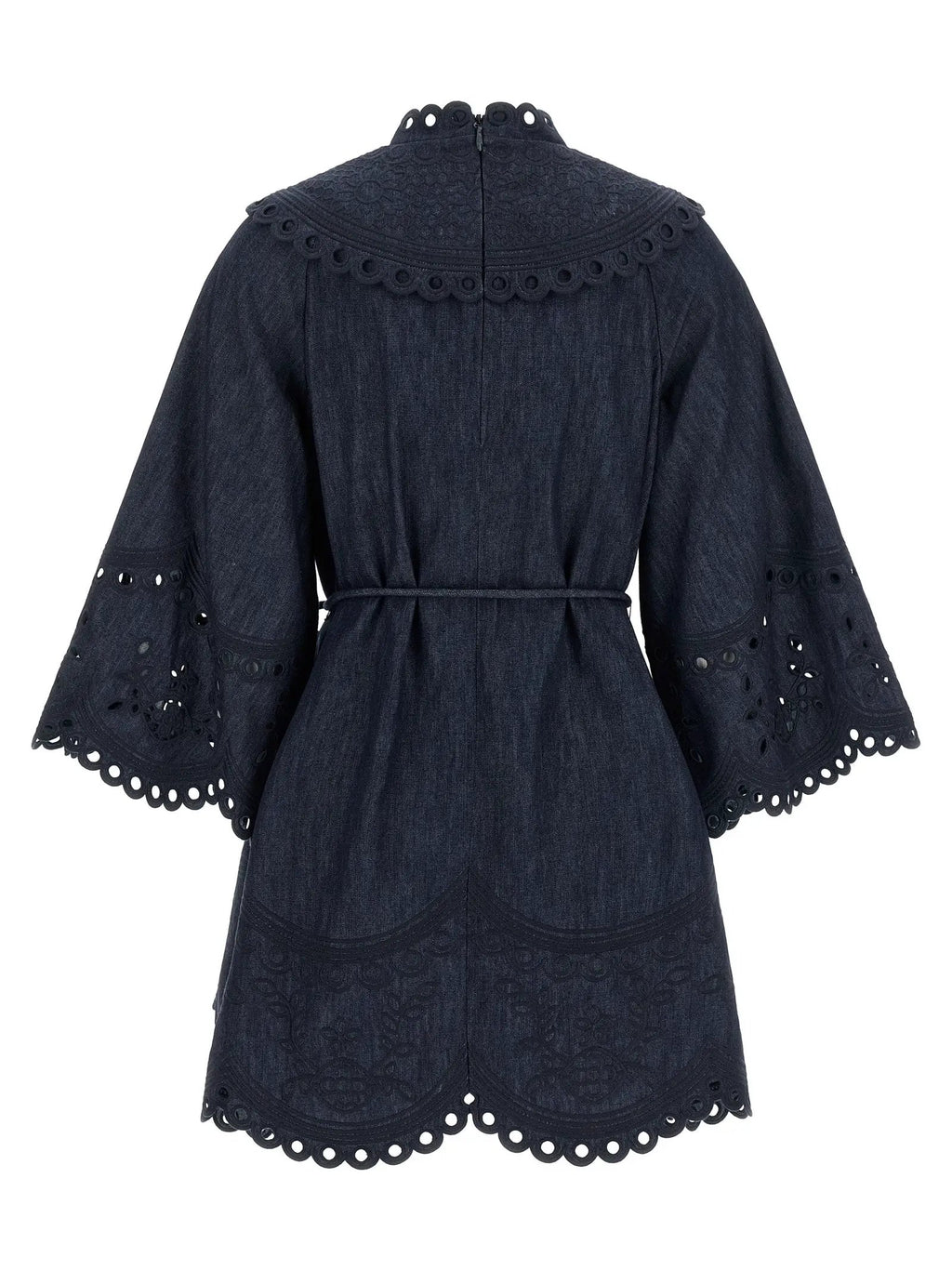 Zimmermann Blue Cotton Short Dress