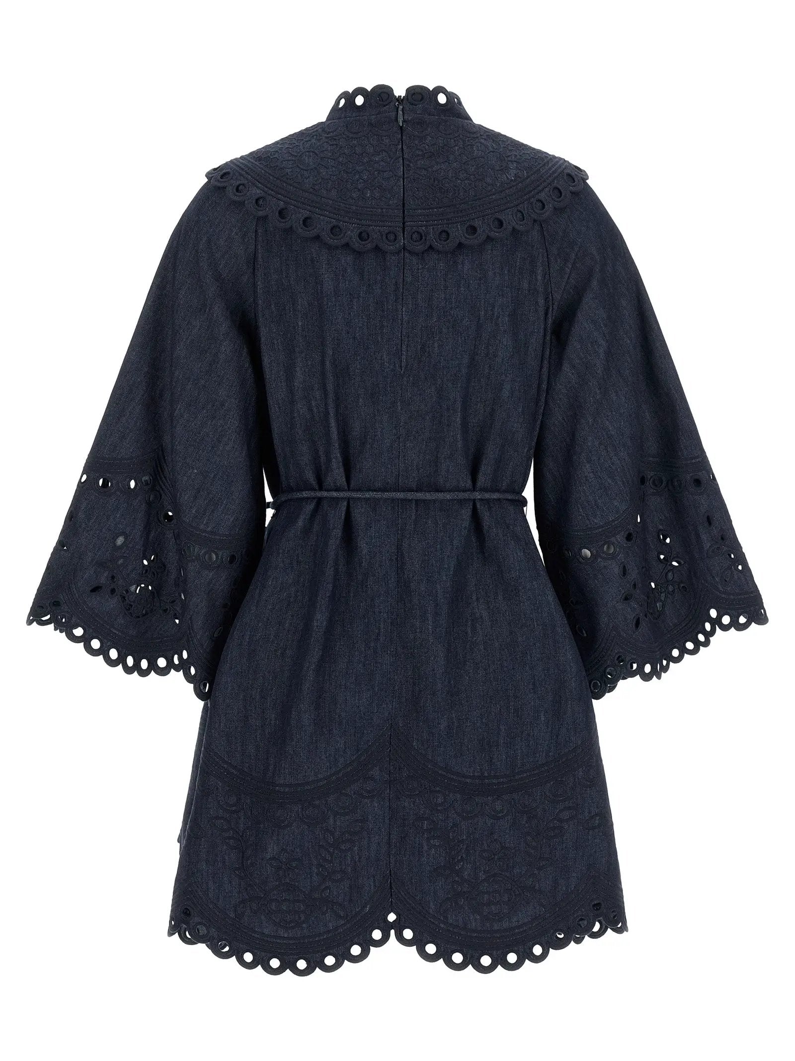 Zimmermann Blue Cotton Short Dress