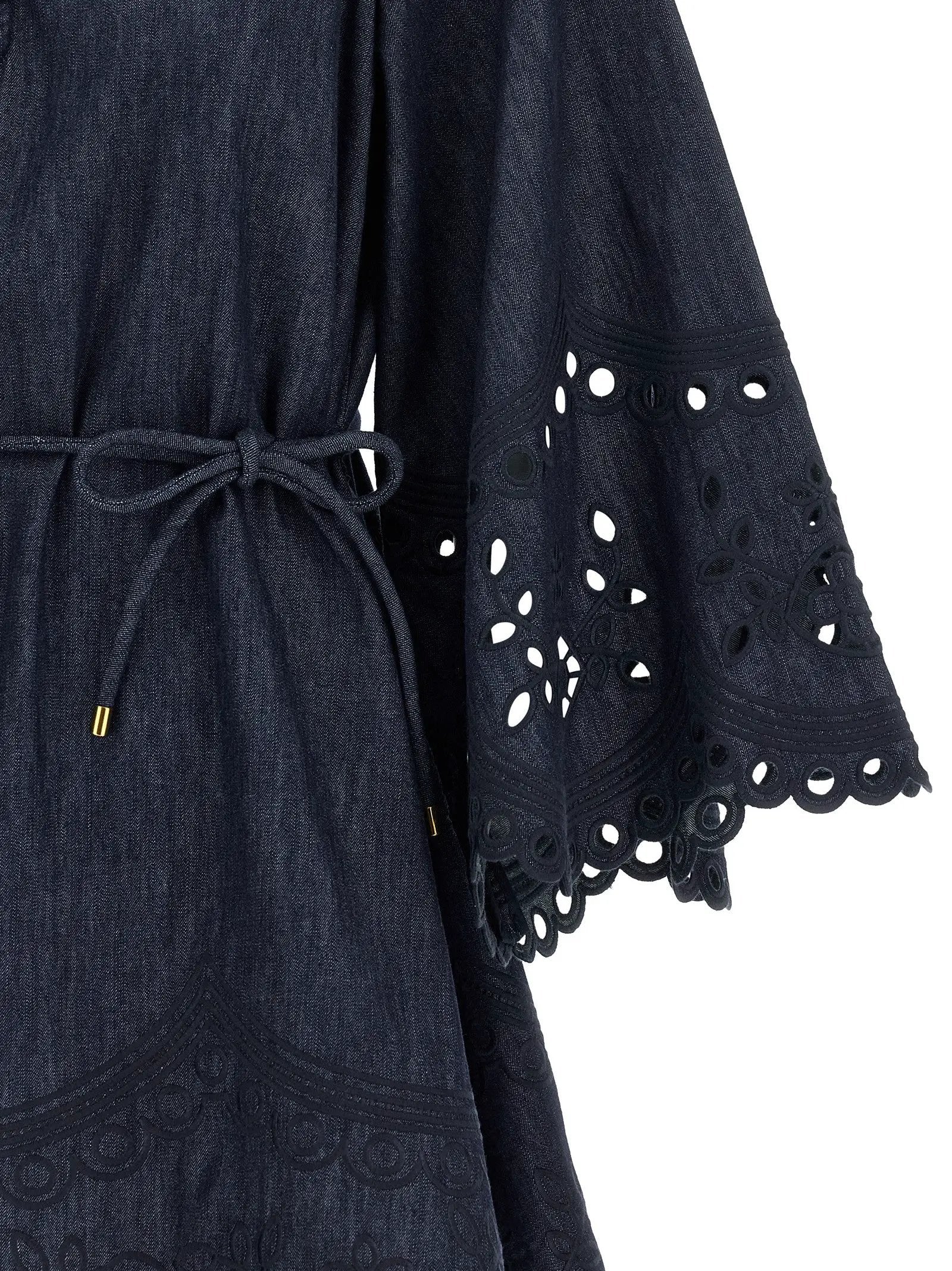Zimmermann Blue Cotton Short Dress