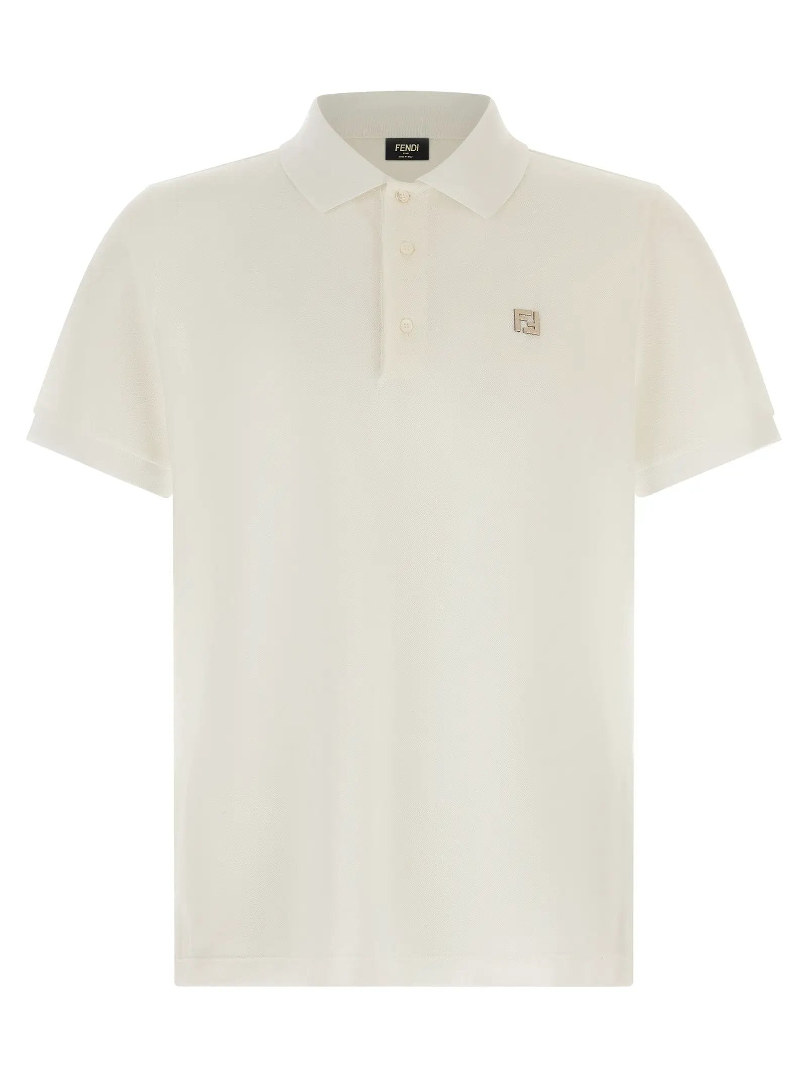 Polo Fendi en coton blanc
